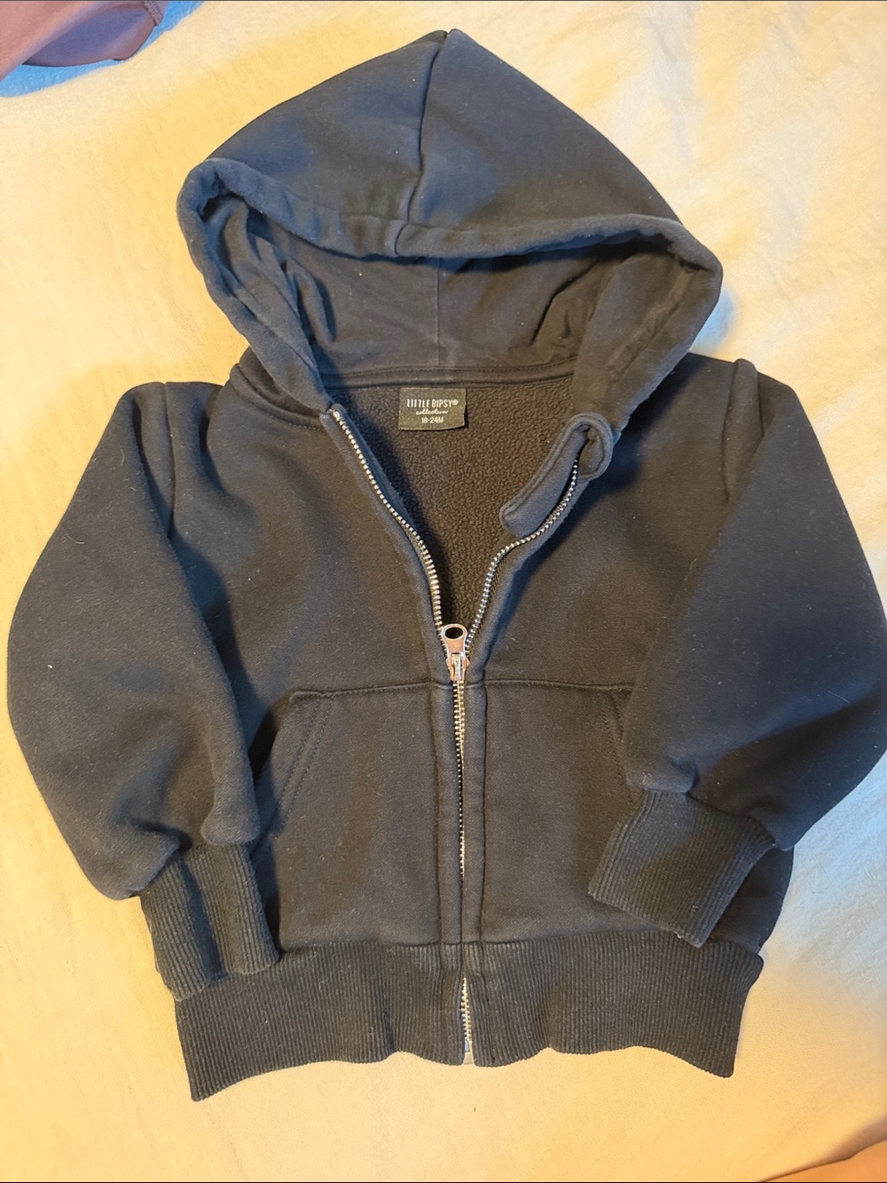 Little Bipsy Black Zip-Up Hoodie -